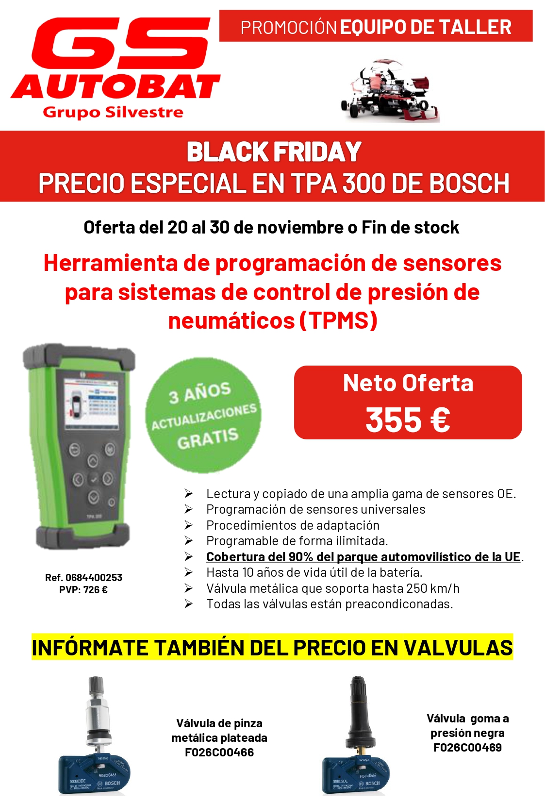 Descripci n de SILVESTRE AUTO PARTS S.L. TPA 300 Y SENSORES BOSCH